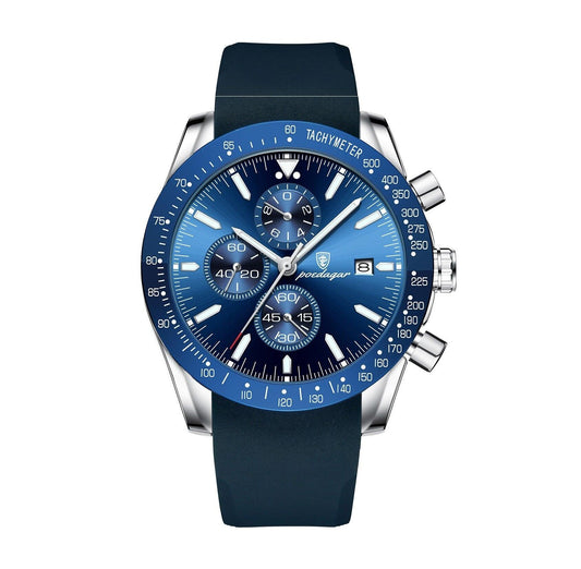 POEDAGAR Luxury Luminous Silicone Strap Men's Watch - TIMEDIUM