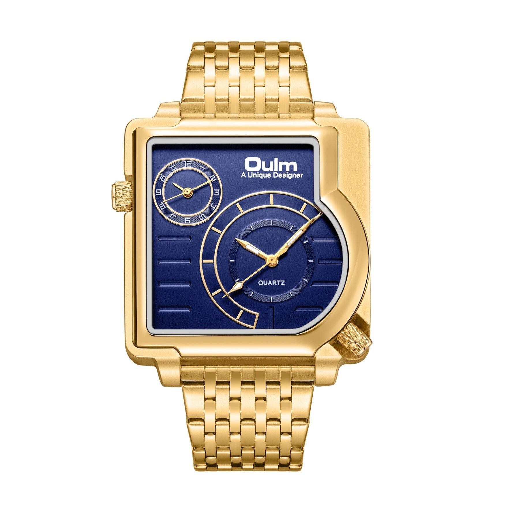 OULM Stainless Steel Square Dial Men's Watch - TIMEDIUM