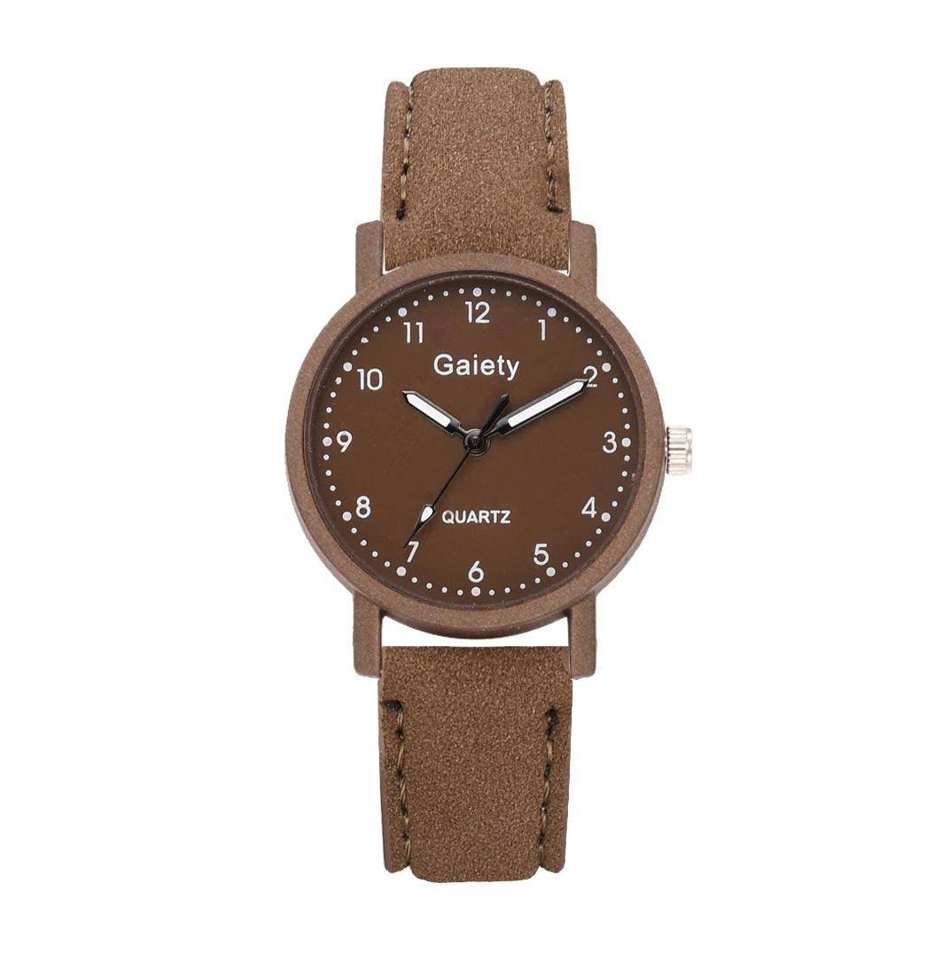 Gaiety Elegant Leather Strap Ladies Watch - TIMEDIUM