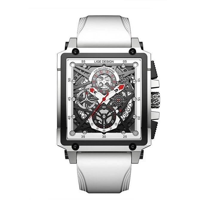 LIGE Top Brand Luxury Square Men's Watch - TIMEDIUM