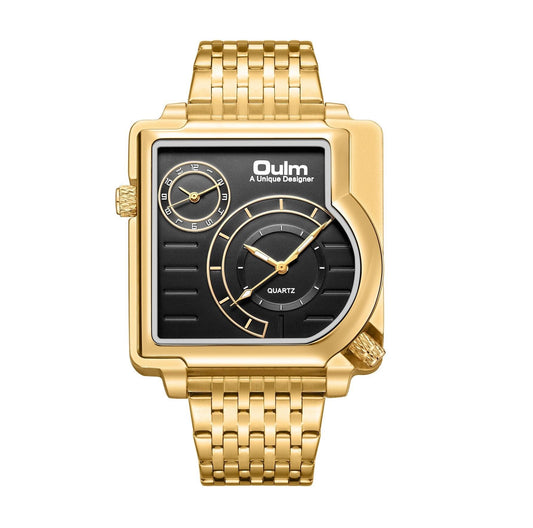 OULM Stainless Steel Square Dial Men's Watch - TIMEDIUM