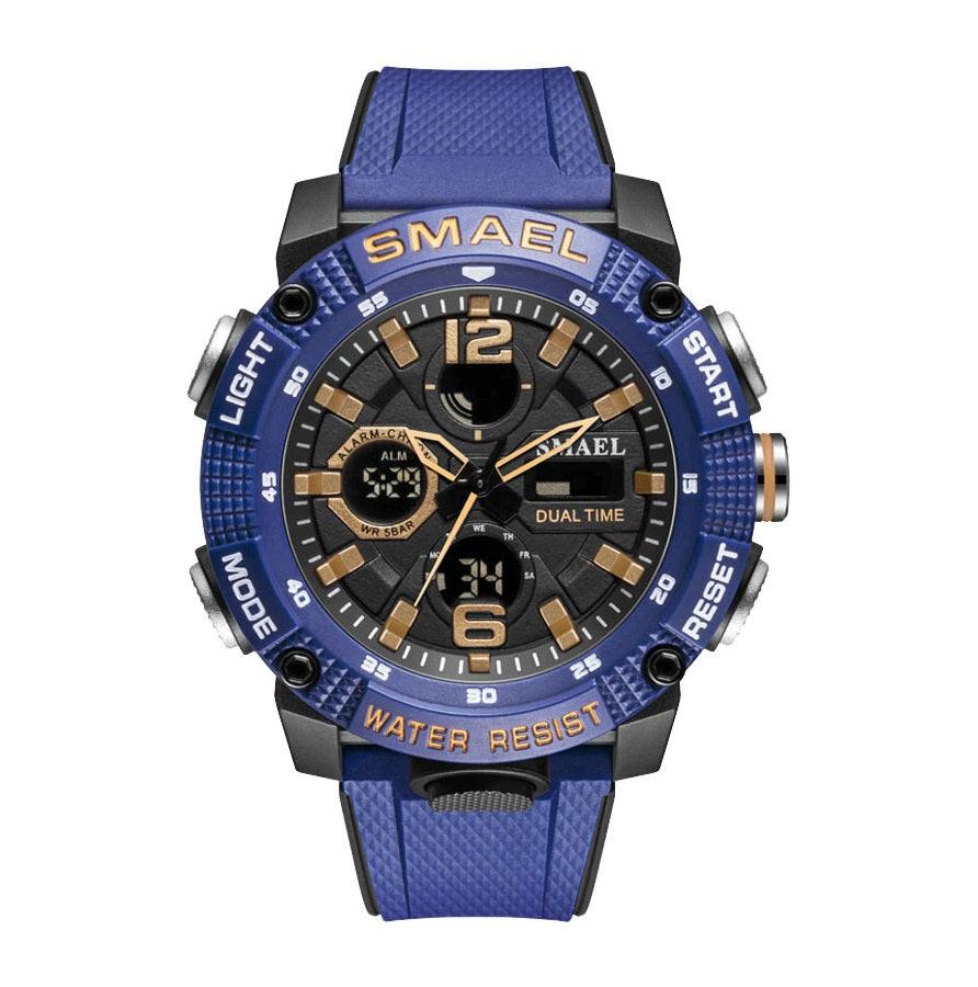 SMAEL Dual Time LED Display Digital Wristwatch - TIMEDIUM