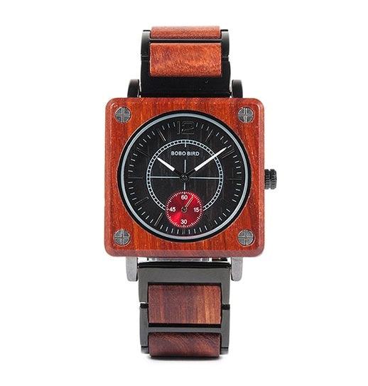Square New Design Wooden Wristwatch Timepiece - TIMEDIUM